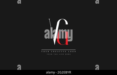 Letter Logo Design with Creative Modern Trendy Typography VG GV Stock Vector