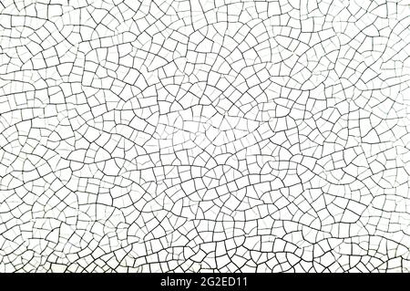 Old cracked white leather texture background Stock Photo