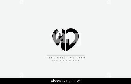 Letter Logo Design with Creative Modern Trendy Typography WJ JW Stock Vector