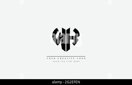 Letter Logo Design with Creative Modern Trendy Typography WK KW Stock Vector