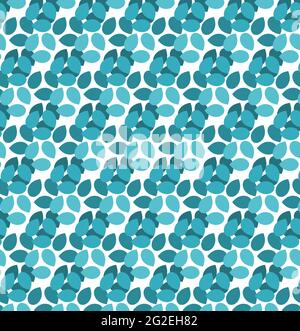 Seamless Blue shape random repeating vector pattern Stock Vector