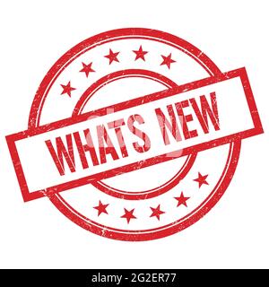 WHATS NEW text written on green grungy vintage round stamp Stock Photo ...
