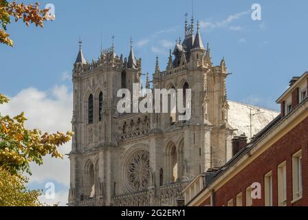 The world-heritage cathedral Cathédrale Notre-Dame d'Amiens, Amiens, Hauts-de-France, France Stock Photo