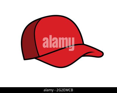 Baseball cap red vector isolated on white background Stock Vector