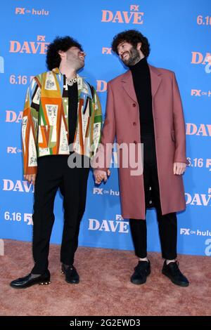 Benny Blanco and Dave Burd at arrivals for DAVE Season 2 Premiere on FXX, The Greek Theater, Los Angeles, CA June 10, 2021. Photo By: Priscilla Grant/Everett Collection Stock Photo