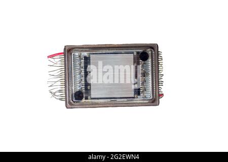 Old vacuum indicator lamp on white background Stock Photo