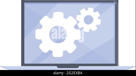 Update laptop repair icon. Cartoon of Update laptop repair vector icon for web design isolated on white background Stock Vector