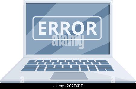 Software error laptop repair icon. Cartoon of Software error laptop repair vector icon for web design isolated on white background Stock Vector