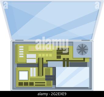 Full work laptop repair icon. Cartoon of Full work laptop repair vector icon for web design isolated on white background Stock Vector