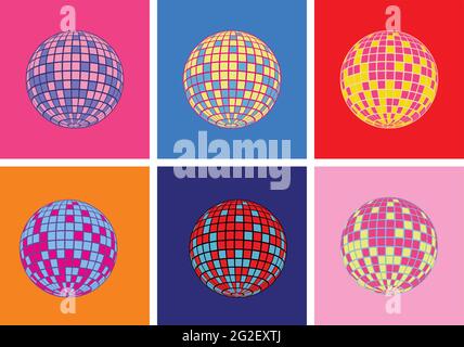 Disco Ball Vector Illustration Pop Art Style Stock Vector