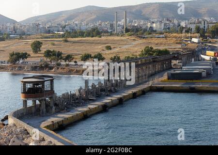 Old Krakari Mole - Harbour of Piraeus Greece Stock Photo