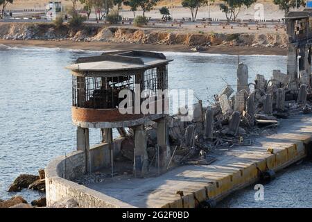 Old Krakari Mole - Harbour of Piraeus Greece Stock Photo