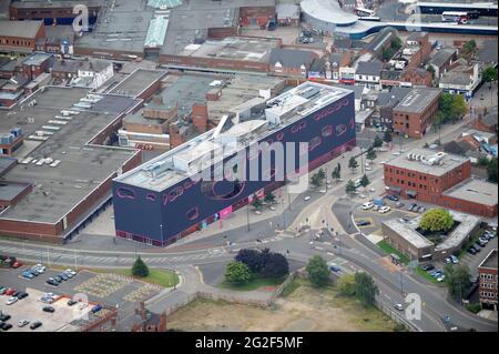 Aerial view of The Public building in West Bromwich Sandwell Uk Stock Photo