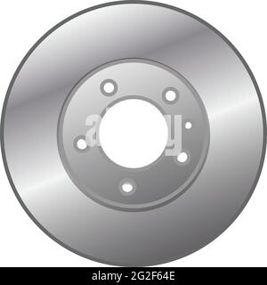 Car brake disc icon, cartoon style Stock Vector