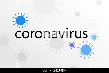 Novel Coronavirus vector lettering, symbol. Hand-drawn Sign 2019-nCoV, MERS-Cov on gradient background. Stylized medical illustration. Abstract virus Stock Vector