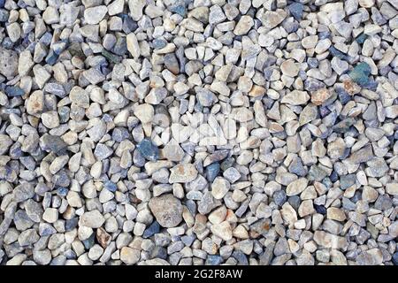 top view of crushed stones rubble texture Stock Photo