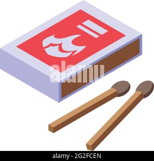 Matches icon. Isometric of Matches vector icon for web design isolated on white background Stock Vector