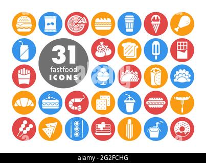 Fastfood, Food court vector white glyph icon. Graph symbol for cooking web site and apps design, logo, app, UI Stock Vector