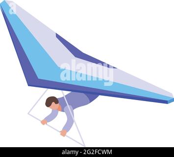 Professional paraglider icon. Isometric of Professional paraglider vector icon for web design isolated on white background Stock Vector