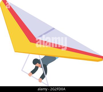 Paragliding extreme icon. Isometric of Paragliding extreme vector icon for web design isolated on white background Stock Vector