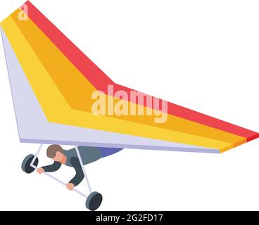 Sports paraglider icon. Isometric of Sports paraglider vector icon for web design isolated on white background Stock Vector
