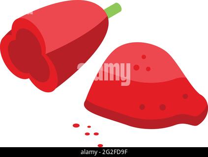 Ground red paprika icon. Isometric of Ground red paprika vector icon for web design isolated on white background Stock Vector