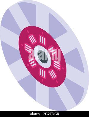 Clutch icon. Isometric of Clutch vector icon for web design isolated on white background Stock Vector