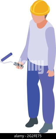 Human resources painter icon. Isometric of Human resources painter vector icon for web design isolated on white background Stock Vector