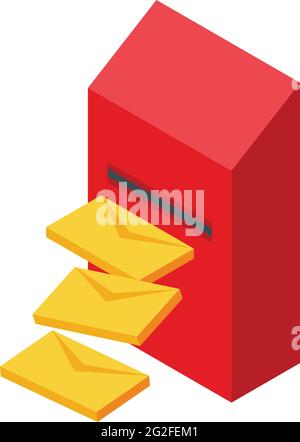Letter rush job icon. Isometric of Letter rush job vector icon for web design isolated on white background Stock Vector