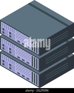 Server result money icon. Isometric of Server result money vector icon for web design isolated on white background Stock Vector