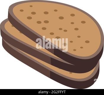 Bread protein icon. Isometric of Bread protein vector icon for web design isolated on white background Stock Vector
