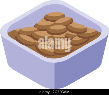 Nuts protein icon. Isometric of Nuts protein vector icon for web design isolated on white background Stock Vector