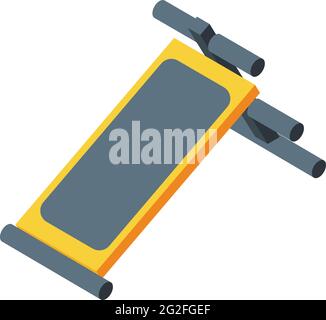 Fitness blog bench icon. Isometric of Fitness blog bench vector icon for web design isolated on white background Stock Vector