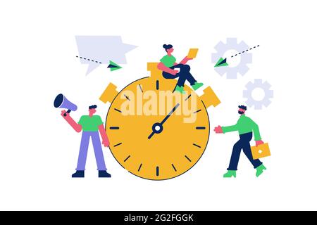 Effective time management and planning business tasks Stock Vector