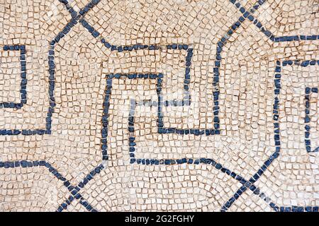Closeup shot of an old mosaic background Stock Photo