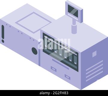 Service equipment digital printing icon. Isometric of Service equipment digital printing vector icon for web design isolated on white background Stock Vector