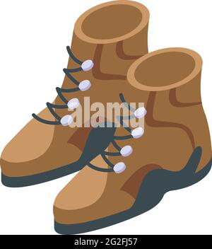 Hike boots icon. Isometric of Hike boots vector icon for web design isolated on white background Stock Vector