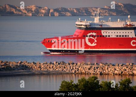 Marseille, France. 11th June, 2021. A Nepita, CORSICA linea ship ...