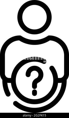 Anonymous agent icon. Outline Anonymous agent vector icon for web design isolated on white background Stock Vector
