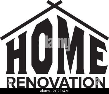 Home renovation logo design vector template Stock Vector