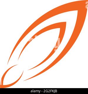 Torpedo rocket logo design vector template Stock Vector