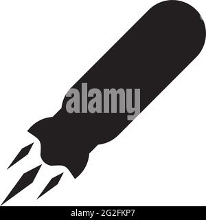 Torpedo rocket logo design vector template Stock Vector