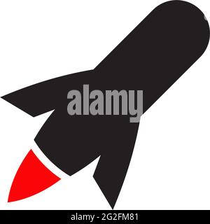 Torpedo rocket logo design vector template Stock Vector