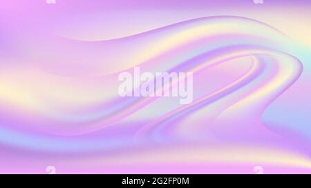 Rainbow pastel background. Holographic colorful wavy pattern. Abstract vector illustration Stock Vector