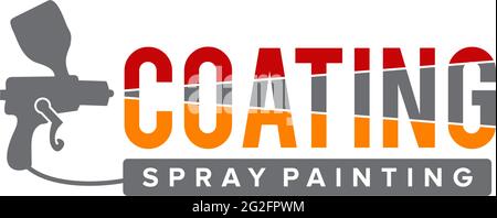 Coating painting logo design vector template Stock Vector