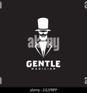 Gentle magician logo design vector template Stock Vector