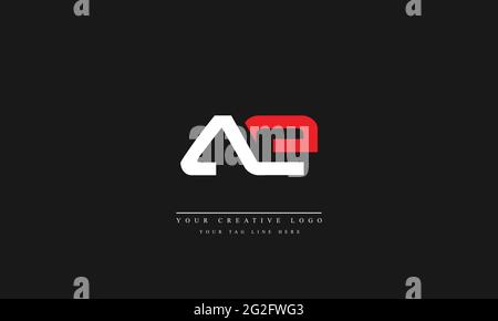 Letter Logo Design with Creative Modern Trendy Typography AE EA Stock Vector