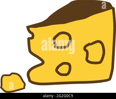 Cheese slice logo design vector template Stock Vector