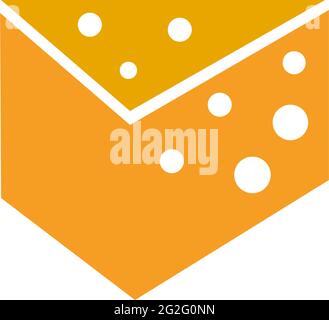 Cheese slice logo design vector template Stock Vector