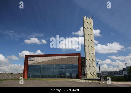 Queens Quay District heating project, Clydebank, Dunbartonshire, Scotland, UK Stock Photo